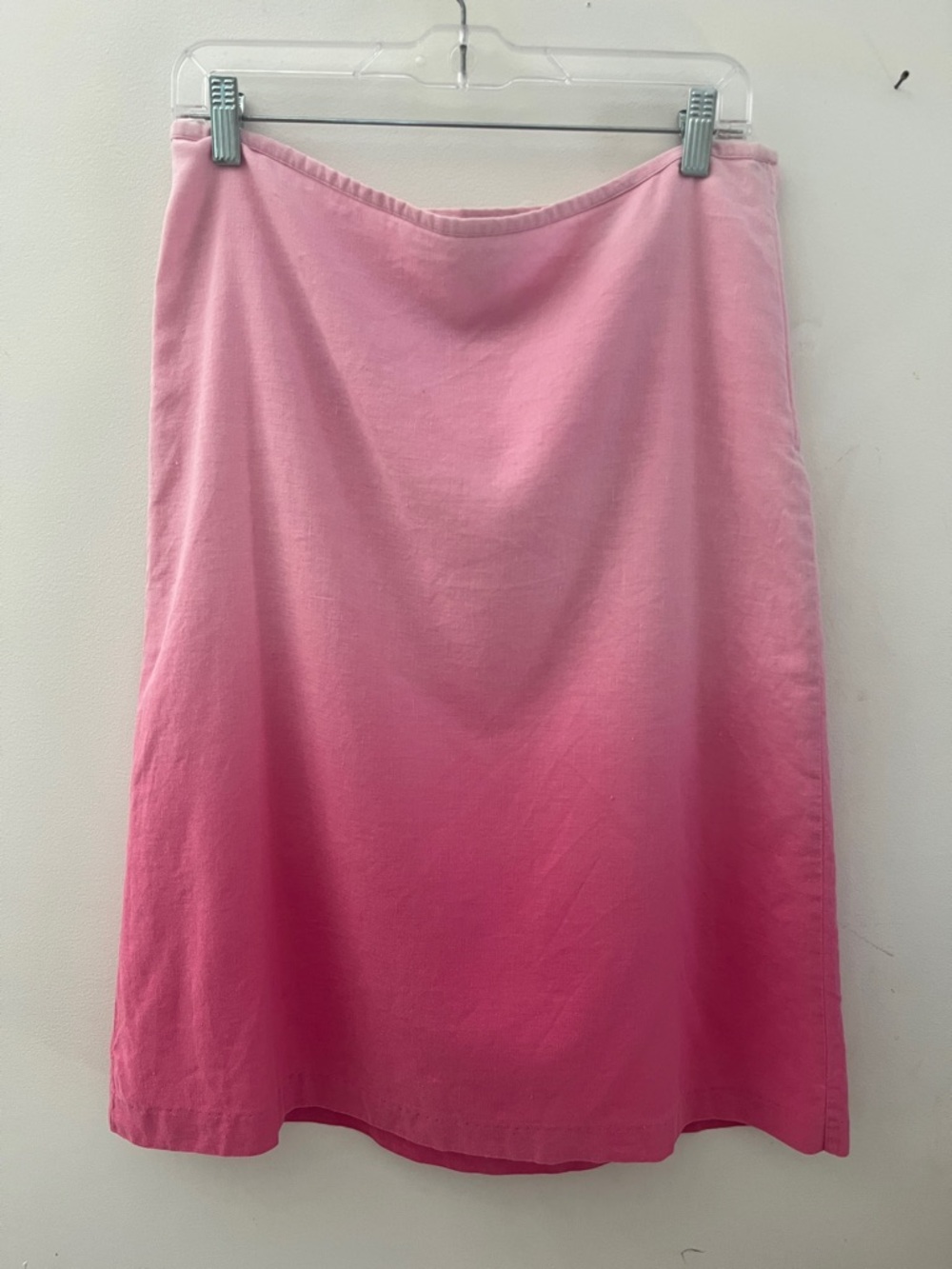 H&M linen Pink Ombre A-Line Women's Skirt summer resort wear vacation casual
